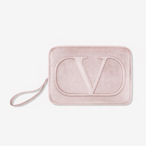 Valentino Handbags - ✨ Valentino Blush Nude Velvet Petite Pochette Wristlet Bag - Authentic NEW